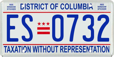 DC license plate ES0732