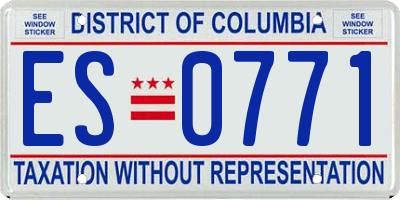 DC license plate ES0771