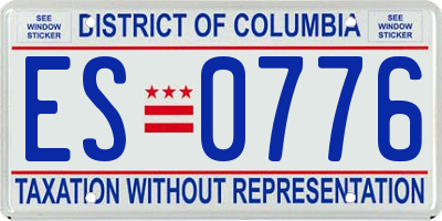 DC license plate ES0776