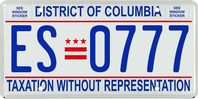 DC license plate ES0777