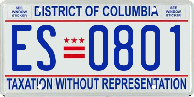 DC license plate ES0801