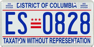 DC license plate ES0828
