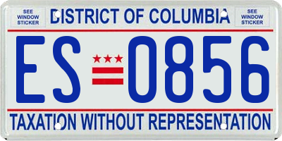 DC license plate ES0856