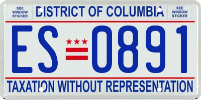DC license plate ES0891