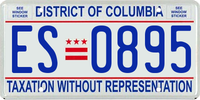 DC license plate ES0895