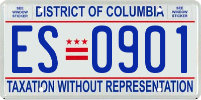 DC license plate ES0901
