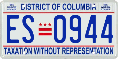DC license plate ES0944