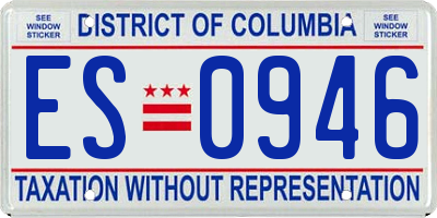 DC license plate ES0946