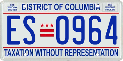 DC license plate ES0964