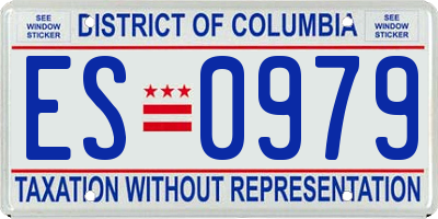DC license plate ES0979