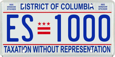DC license plate ES1000