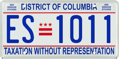 DC license plate ES1011