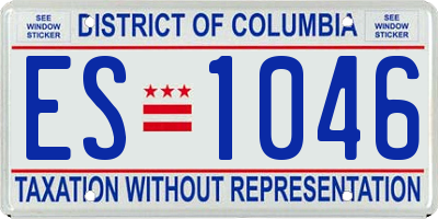 DC license plate ES1046