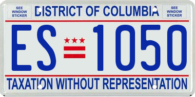 DC license plate ES1050