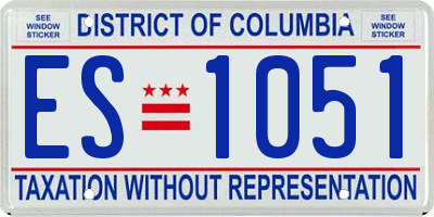 DC license plate ES1051