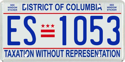 DC license plate ES1053