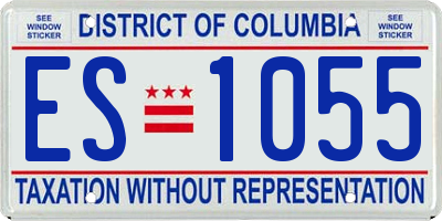 DC license plate ES1055