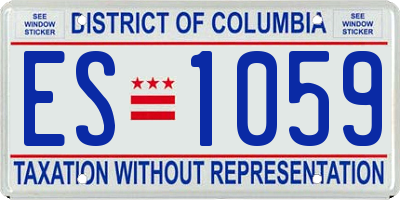 DC license plate ES1059