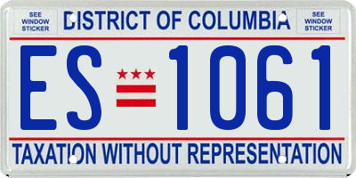 DC license plate ES1061