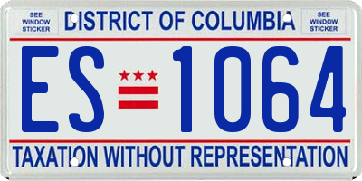 DC license plate ES1064