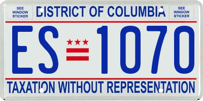 DC license plate ES1070
