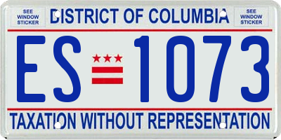 DC license plate ES1073