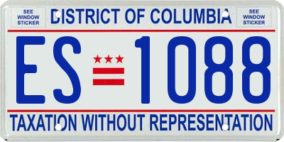 DC license plate ES1088
