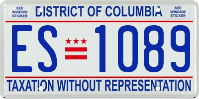 DC license plate ES1089