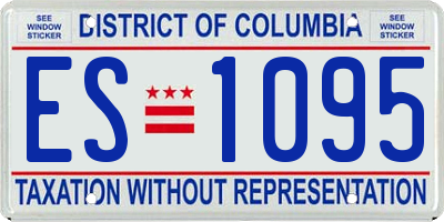 DC license plate ES1095