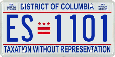 DC license plate ES1101
