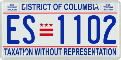 DC license plate ES1102
