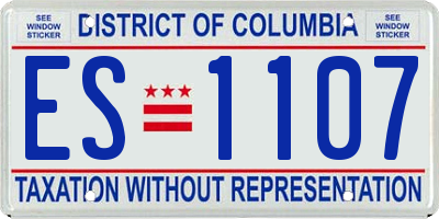 DC license plate ES1107