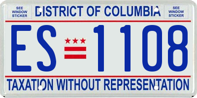 DC license plate ES1108