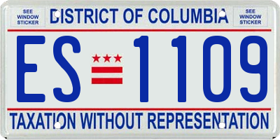 DC license plate ES1109
