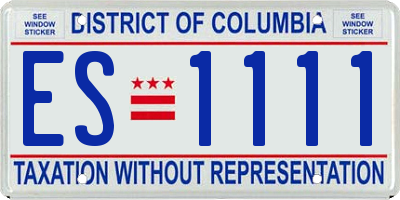 DC license plate ES1111