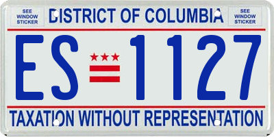 DC license plate ES1127