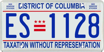 DC license plate ES1128