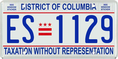 DC license plate ES1129