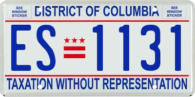 DC license plate ES1131