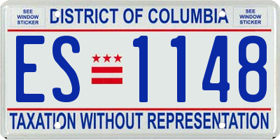 DC license plate ES1148