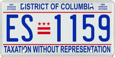 DC license plate ES1159