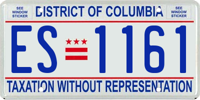 DC license plate ES1161
