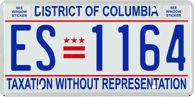 DC license plate ES1164