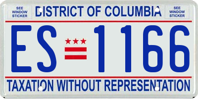 DC license plate ES1166