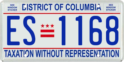 DC license plate ES1168