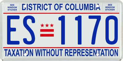 DC license plate ES1170
