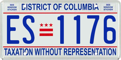 DC license plate ES1176