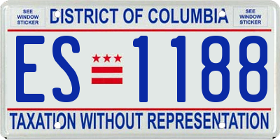 DC license plate ES1188