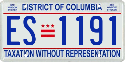 DC license plate ES1191