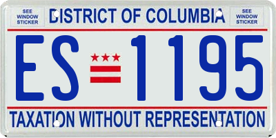 DC license plate ES1195